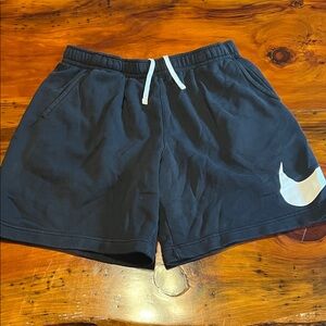 Black NIKE Athletic Shorts with White Logo